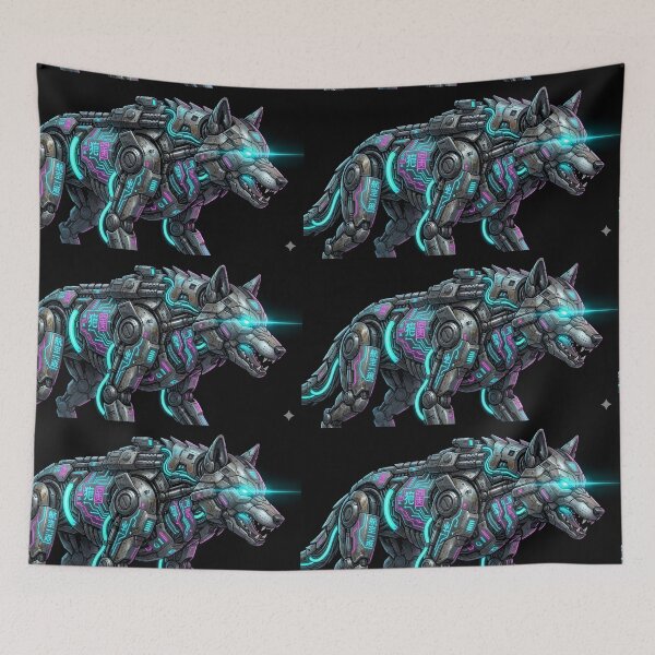 Item preview, Neo Tokyo Cyberpunk Alpha Wolf - Futuristic Mecha Cyborg designed and sold by Neo Tokio.
