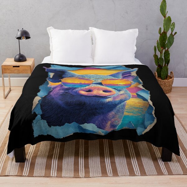 Item preview, Pig with Sunglasses Sunset Beach Tropical Animal Summer designed and sold by Littermin.