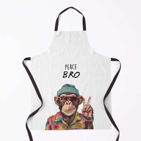 Item preview, Cool Chimp Making Peace Sign - Retro Hawaiian Monkey Art designed and sold by gokhanuzen.