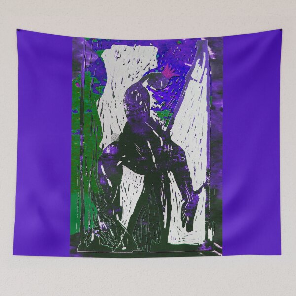 Item preview, Crowned Don Quijote (Original Linocut by ACCI) designed and sold by VanyssaGraphics.