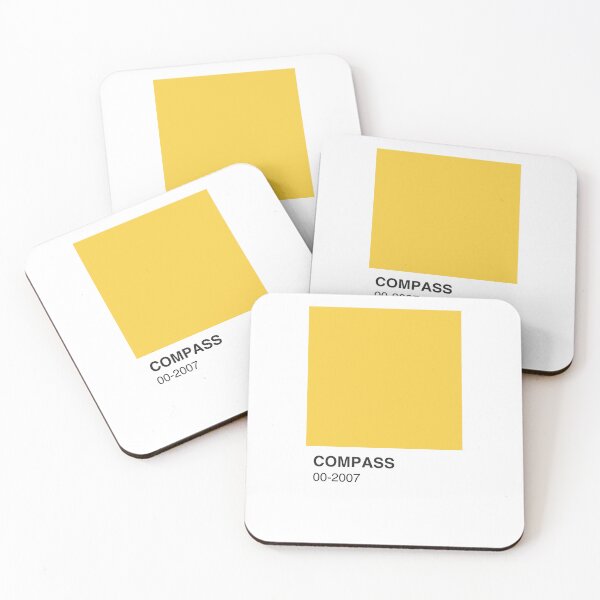 Item preview, Compass Golden Movie Book Gold Colour Swatch - White Border designed and sold by The Colourful Game.