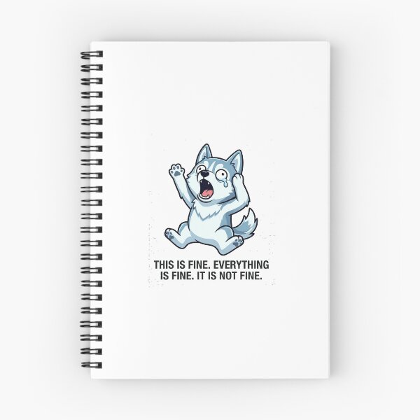 Item preview,  This Is Fine Everything Is Fine Husky designed and sold by IntrovertEngineer11.