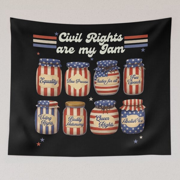 Item preview, Retro Civil Rights Patriotic Mason Jars Voting Equality Bodily Autonomy Graphic designed and sold by KrystinaGiGi.