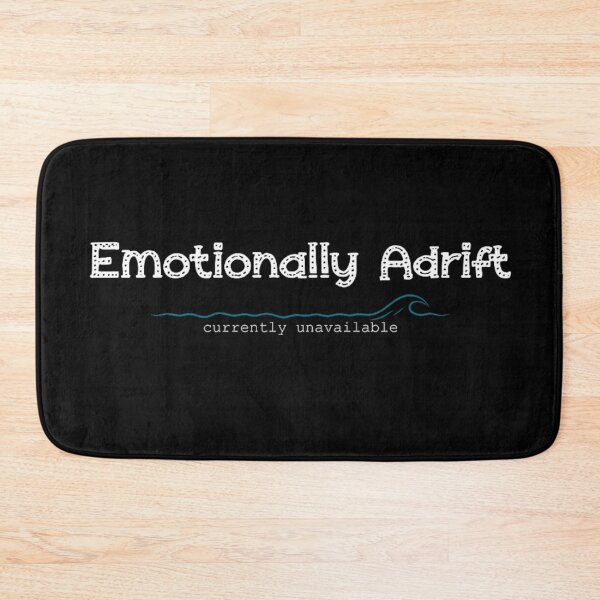 Item preview, Emotionally Adrift Mental Health Awareness Wave Typography Minimalist Black Aesthetic designed and sold by KrystinaGiGi.