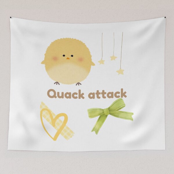 Item preview, Quack Attack Cute Duck Aesthetic Kawaii Yellow Chick Funny Design designed and sold by ravenRM.