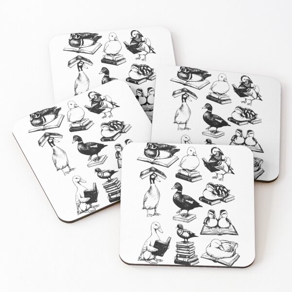 Item preview, Cute Dark Academia Vintage Aesthetic Sketch Of Ducks Reading Library Books designed and sold by KrystinaGiGi.