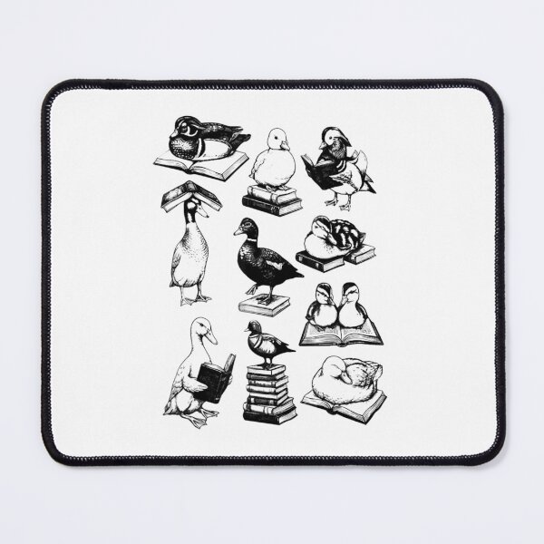 Item preview, Cute Dark Academia Vintage Aesthetic Sketch Of Ducks Reading Library Books designed and sold by KrystinaGiGi.