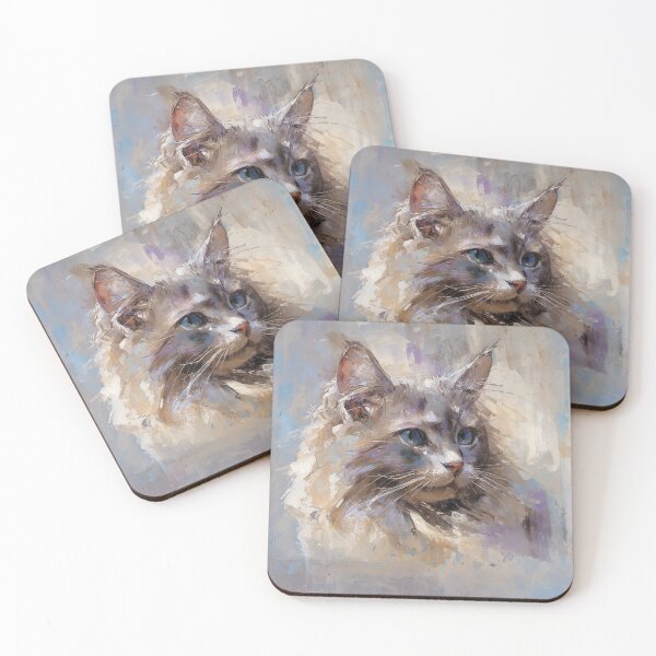 Item preview, Portrait of a Fluffy Cat designed and sold by Paolo-Bandal.