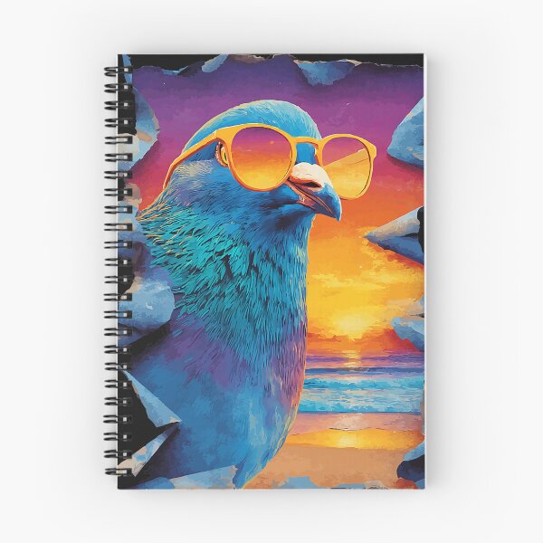 Item preview, Pigeon with Sunglasses Sunset Tropical Bird Summer Animal designed and sold by Littermin.