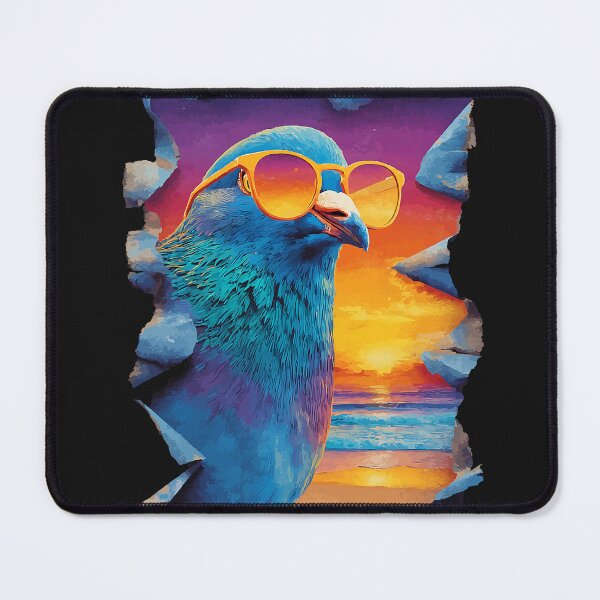Item preview, Pigeon with Sunglasses Sunset Tropical Bird Summer Animal designed and sold by Littermin.