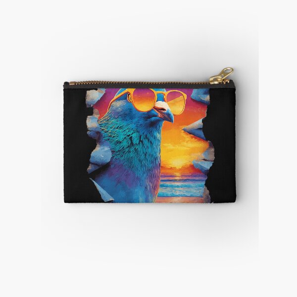 Item preview, Pigeon with Sunglasses Sunset Tropical Bird Summer Animal designed and sold by Littermin.