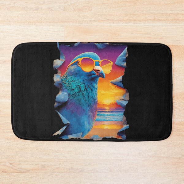 Item preview, Pigeon with Sunglasses Sunset Tropical Bird Summer Animal designed and sold by Littermin.