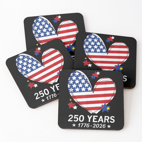 Item preview, Patriotic USA Quarter Semiquincentennial Celebration American Flag Heart 250 Years Anniversary designed and sold by KrystinaGiGi.