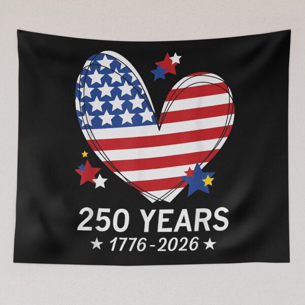 Item preview, Patriotic USA Quarter Semiquincentennial Celebration American Flag Heart 250 Years Anniversary designed and sold by KrystinaGiGi.