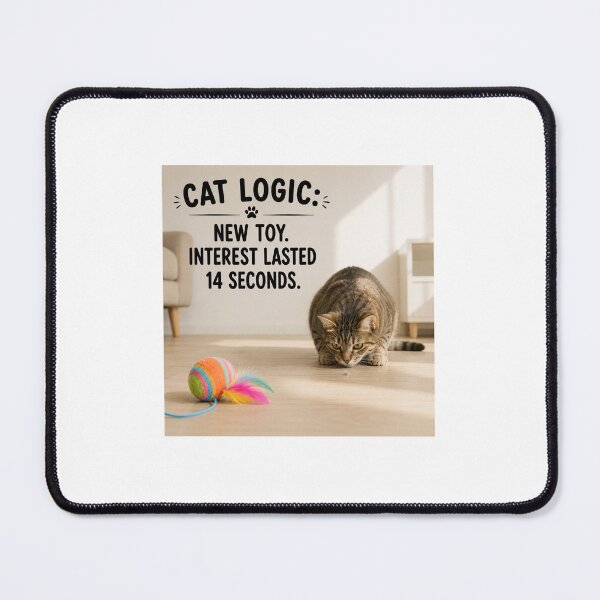 Item preview, Cat Logic New Toy Interest Lasted 14 Seconds designed and sold by LovelyCatGalaxy.