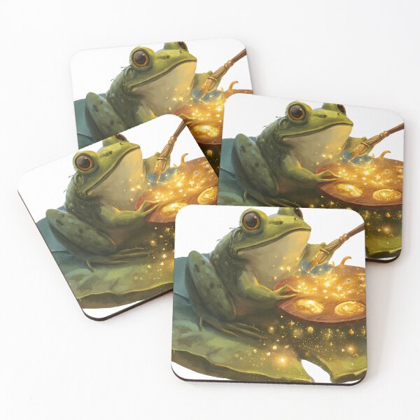 Item preview, Lotus Leaf Artist Frog designed and sold by pumsquare.