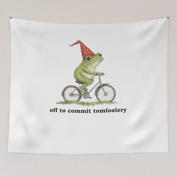 Item preview, Off To Commit Tom Foolery Funny Frog Meme designed and sold by Hedoraxe.