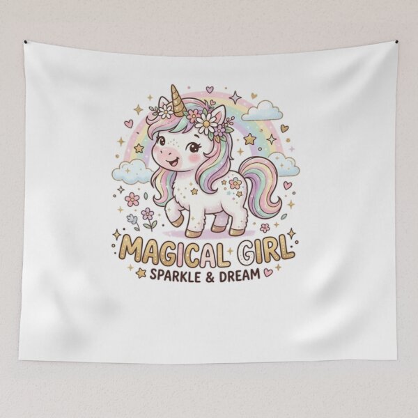 Item preview, Girls Cute Magical Unicorn Rainbow Magical Girl Birthday  designed and sold by ZANNIX.