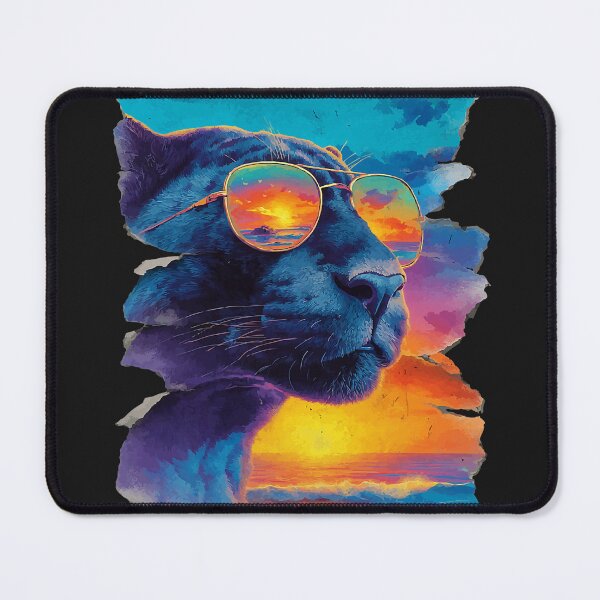 Item preview, Panther with Sunglasses Sunset Beach Tropical Animal Summer designed and sold by Littermin.
