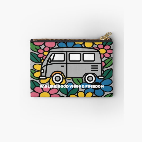 Item preview, Vanlife Good Vibes & Freedom - Retro Flower Bus designed and sold by The Bold Line Studio.