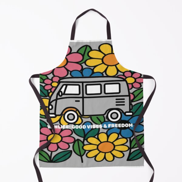 Item preview, Vanlife Good Vibes & Freedom - Retro Flower Bus designed and sold by The Bold Line Studio.