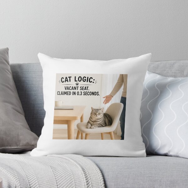 Item preview, Cat Logic Vacant Seat Claimed In 0.3 Seconds designed and sold by LovelyCatGalaxy.