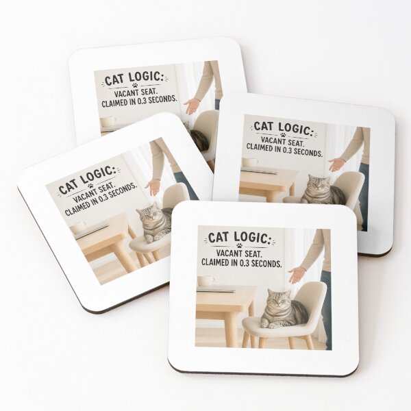 Item preview, Cat Logic Vacant Seat Claimed In 0.3 Seconds designed and sold by LovelyCatGalaxy.
