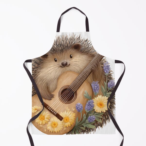 Item preview, Floral Guitar Hedgehog designed and sold by pumsquare.