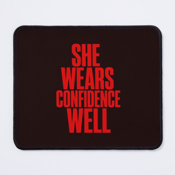 Item preview, Feminine Confidence Quote Tee | Bold Red Typography designed and sold by ELVIN DESIGNS.