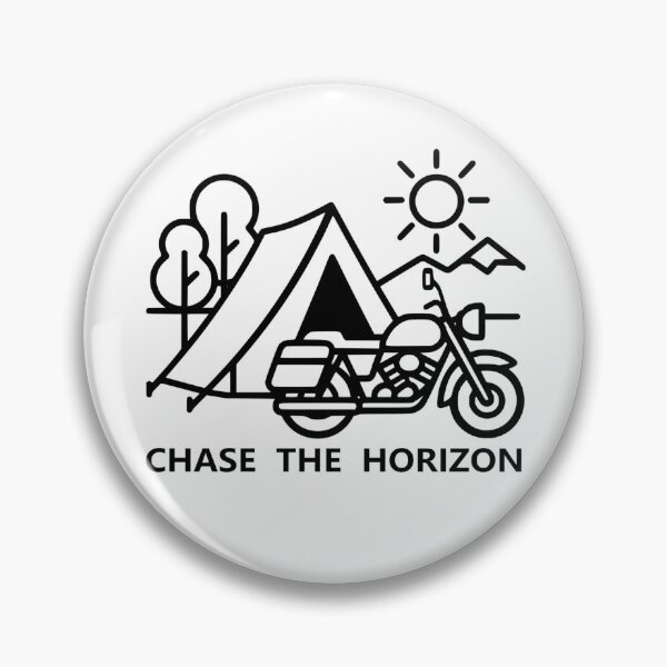 Artikelvorschau, Abenteuer-Motorradcamping – Minimalistische Linienkunst entworfen und verkauft von The Bold Line Studio.