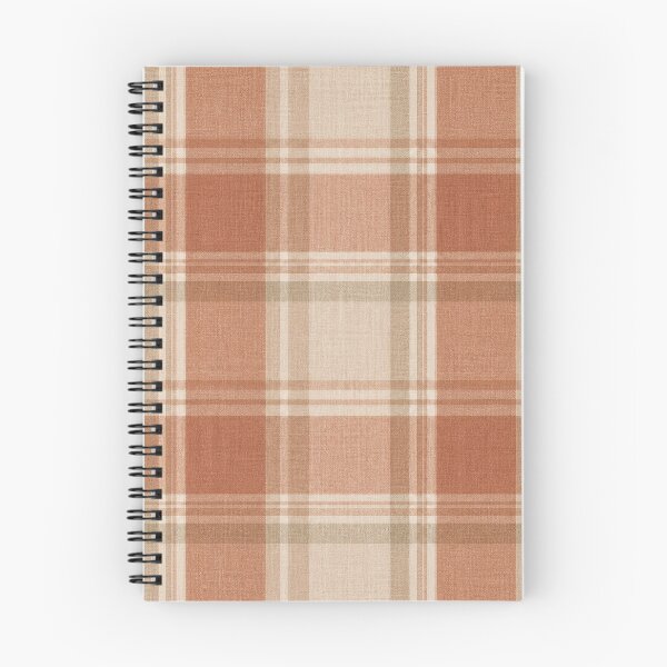 Item preview, Scottish Warm Terracotta Linen Tartan Boho Pattern designed and sold by Myra365Art.