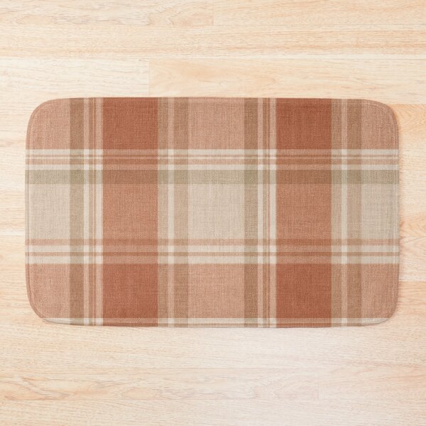 Item preview, Scottish Warm Terracotta Linen Tartan Boho Pattern designed and sold by Myra365Art.