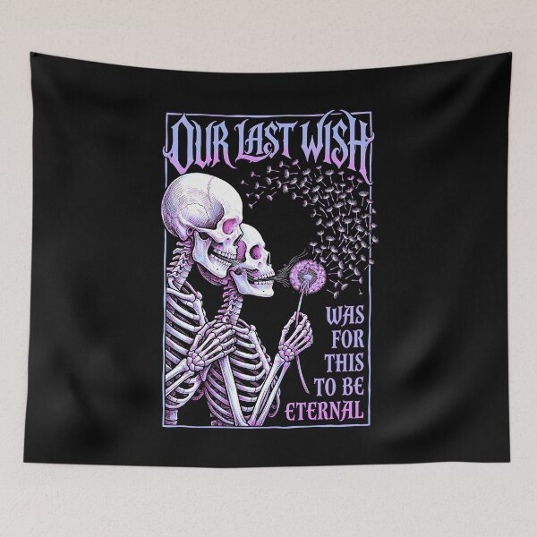 Item preview, Dark Gothic Romance Dandelion Skeleton Couple Our Last Wish designed and sold by GrandeDuc.