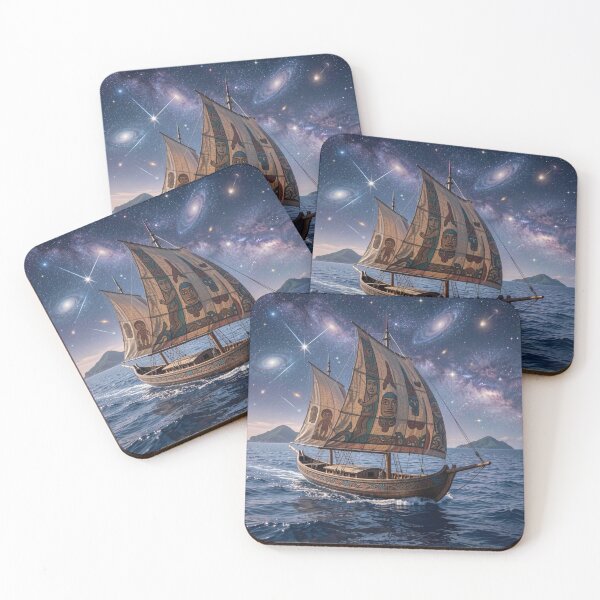 Item preview, Melanesian outrigger canoe under a starry sky – Artful sails between tradition and cosmos designed and sold by FotoworldEdel.