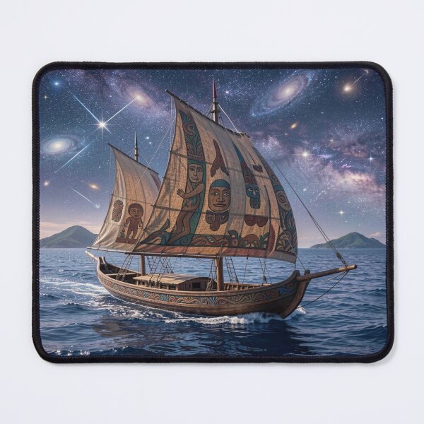 Item preview, Melanesian outrigger canoe under a starry sky – Artful sails between tradition and cosmos designed and sold by FotoworldEdel.
