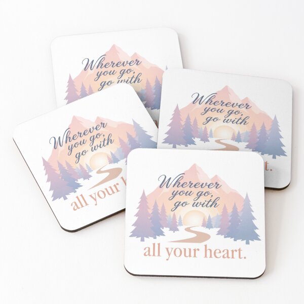 Item preview, Wherever You Go Go With All Your Heart - Inspirational Travel Quote Sunrise designed and sold by Mind-Echo.