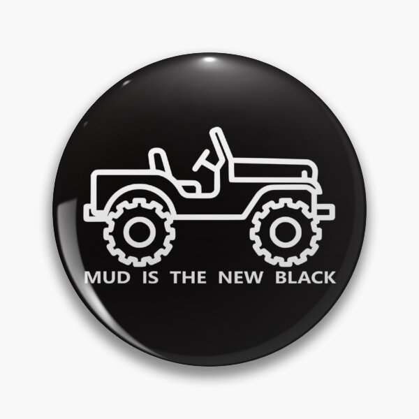 Item preview, Mud is the New Black - White 4x4 Line Art designed and sold by The Bold Line Studio.