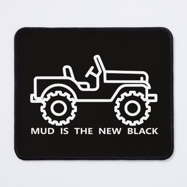Item preview, Mud is the New Black - White 4x4 Line Art designed and sold by The Bold Line Studio.