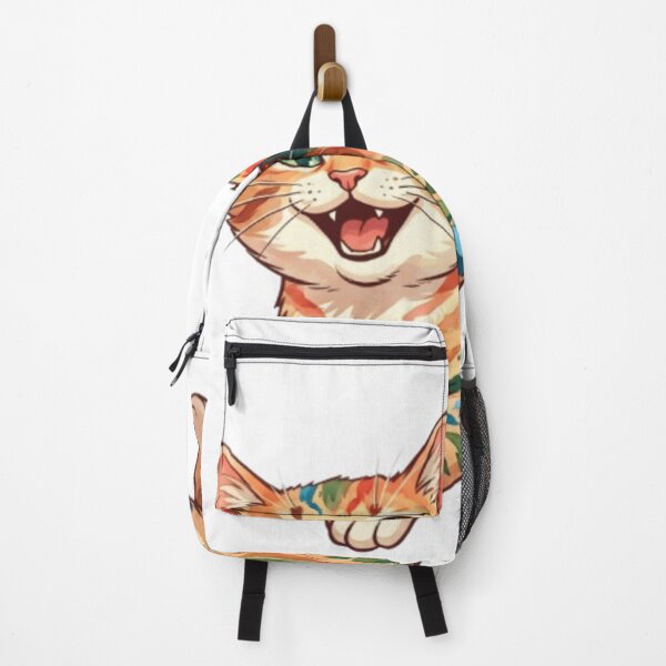 Item preview, Colorful Rainbow Cat Watercolor Illustration – Happy Kitten Art designed and sold by veloramode.