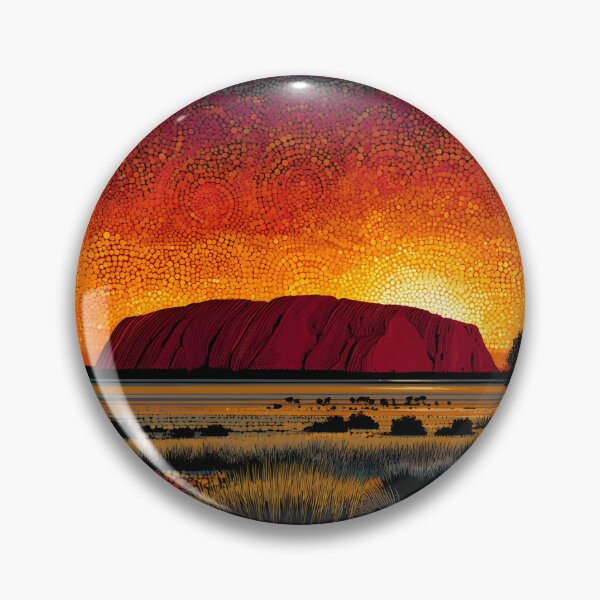 Item preview, Aboriginal Inspired Dot Art - The Splendor of Uluru designed and sold by GrinGalore.