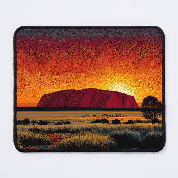 Item preview, Aboriginal Inspired Dot Art - The Splendor of Uluru designed and sold by GrinGalore.