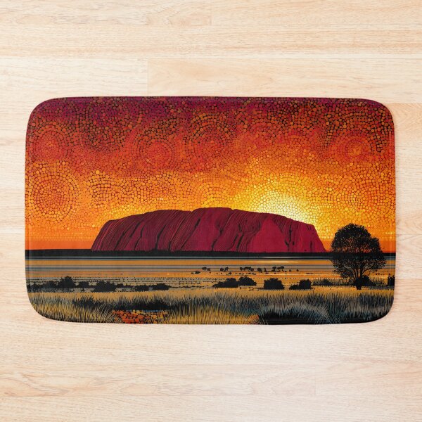 Item preview, Aboriginal Inspired Dot Art - The Splendor of Uluru designed and sold by GrinGalore.