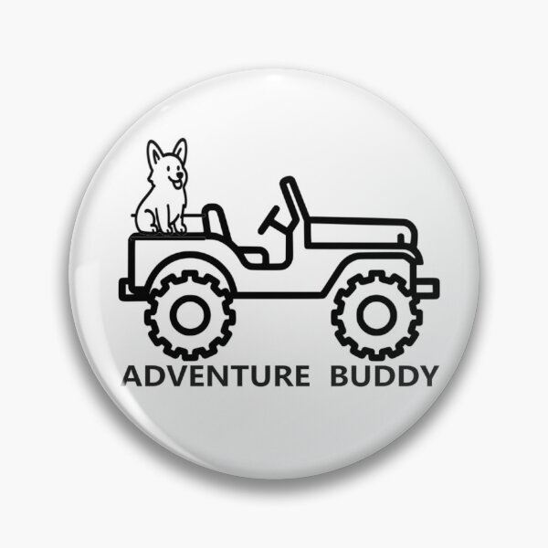 Item preview, Adventure Buddy - Corgi 4x4 Off-Road Art designed and sold by The Bold Line Studio.