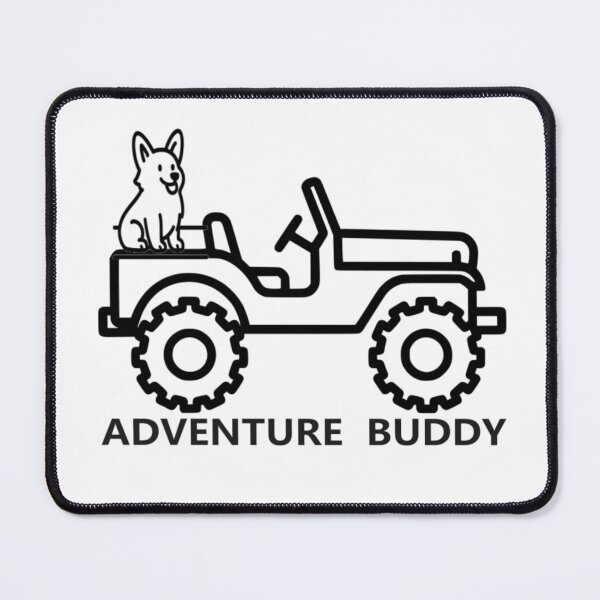 Item preview, Adventure Buddy - Corgi 4x4 Off-Road Art designed and sold by The Bold Line Studio.