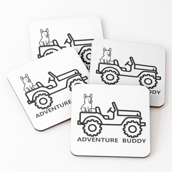 Item preview, Adventure Buddy - Corgi 4x4 Off-Road Art designed and sold by The Bold Line Studio.