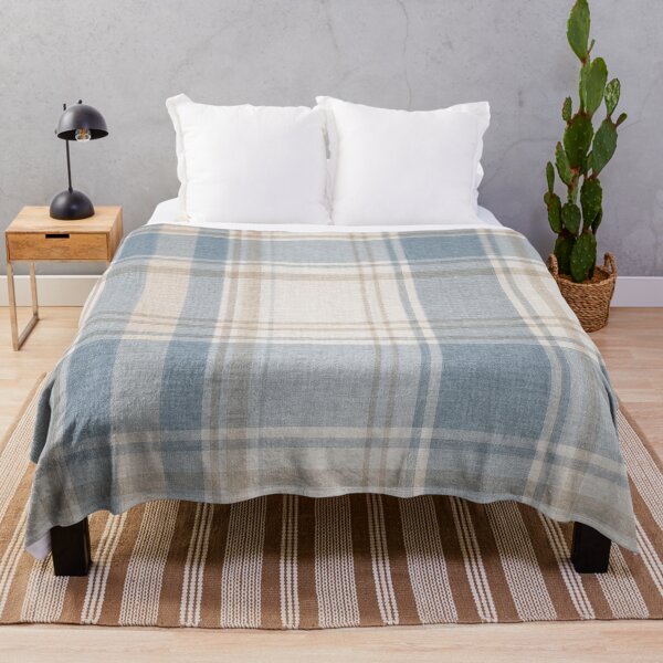 Item preview, Scottish Dusty Blue Linen Tartan Pattern designed and sold by Myra365Art.
