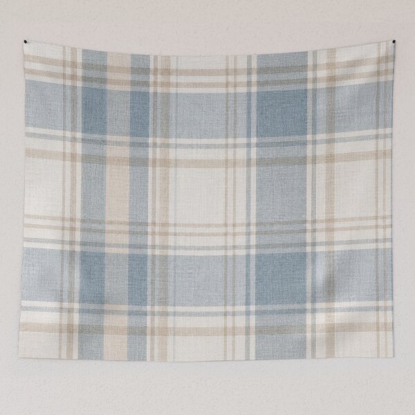 Item preview, Scottish Dusty Blue Linen Tartan Pattern designed and sold by Myra365Art.