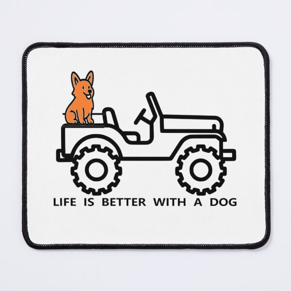 Item preview, Life is Better With a Dog - Corgi 4x4 Art designed and sold by The Bold Line Studio.