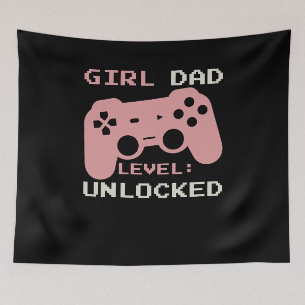 Item preview, Girl Dad Level Unlocked Funny Father's Day Daddy to be designed and sold by suhairee-studio.