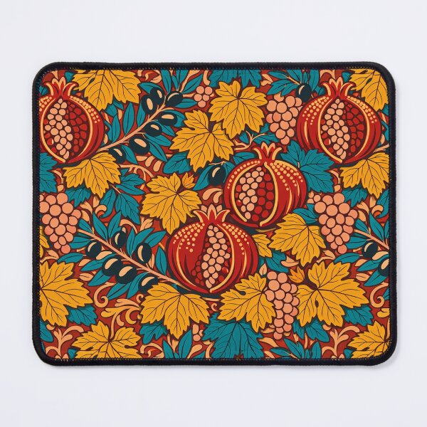 Item preview, Vintage Pomegranate Folk Art Seamless Print designed and sold by TatyanaArt.